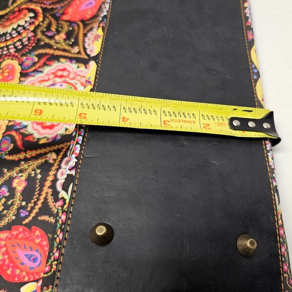 Womens Isabella Fiore Floral Flower Paisley Embroidered Beaded Tote Shoulder BAG - Picture 12 of 16